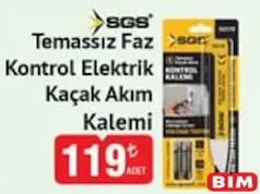 SGS TEMASSIZ FAZ KONTROL ELEKTRİK KAÇAK AKIM KALEMİ